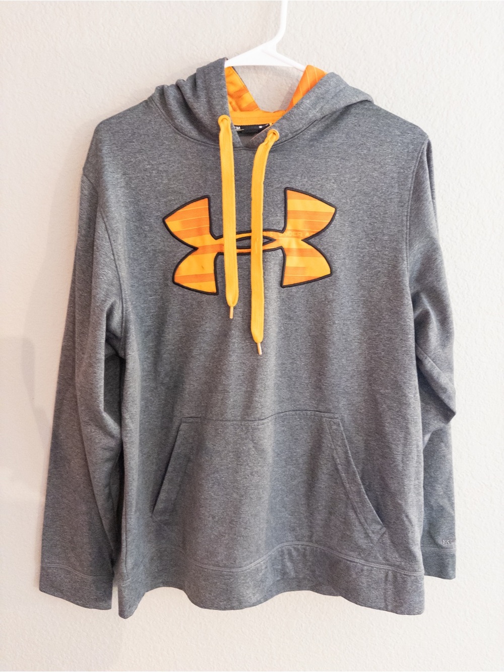 Under Armour Gray Hoodie with Orange Lined Hood